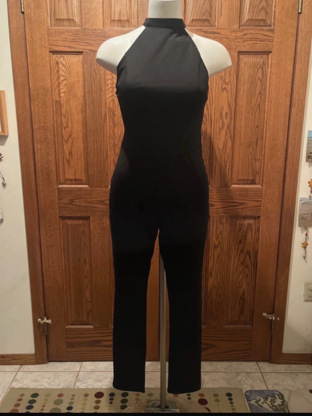 Charlotte Russe sexy black halter-style jumpsuit S